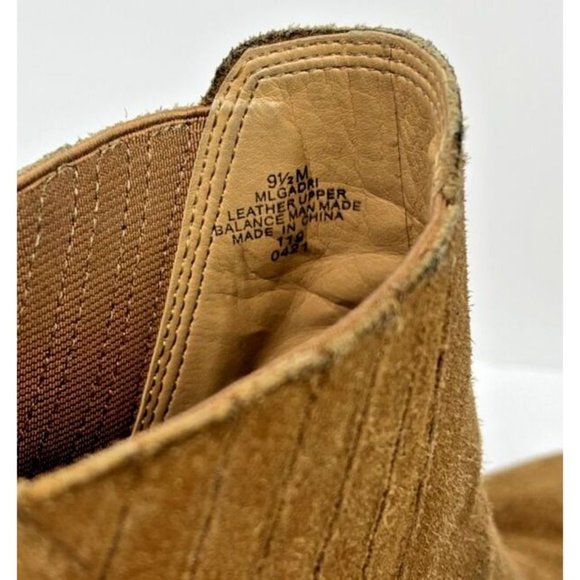 Marc Fisher LTD Alva Brown Ankle Boots Womens Size 9.5 Suede Leather Camel Color - Picture 4 of 6